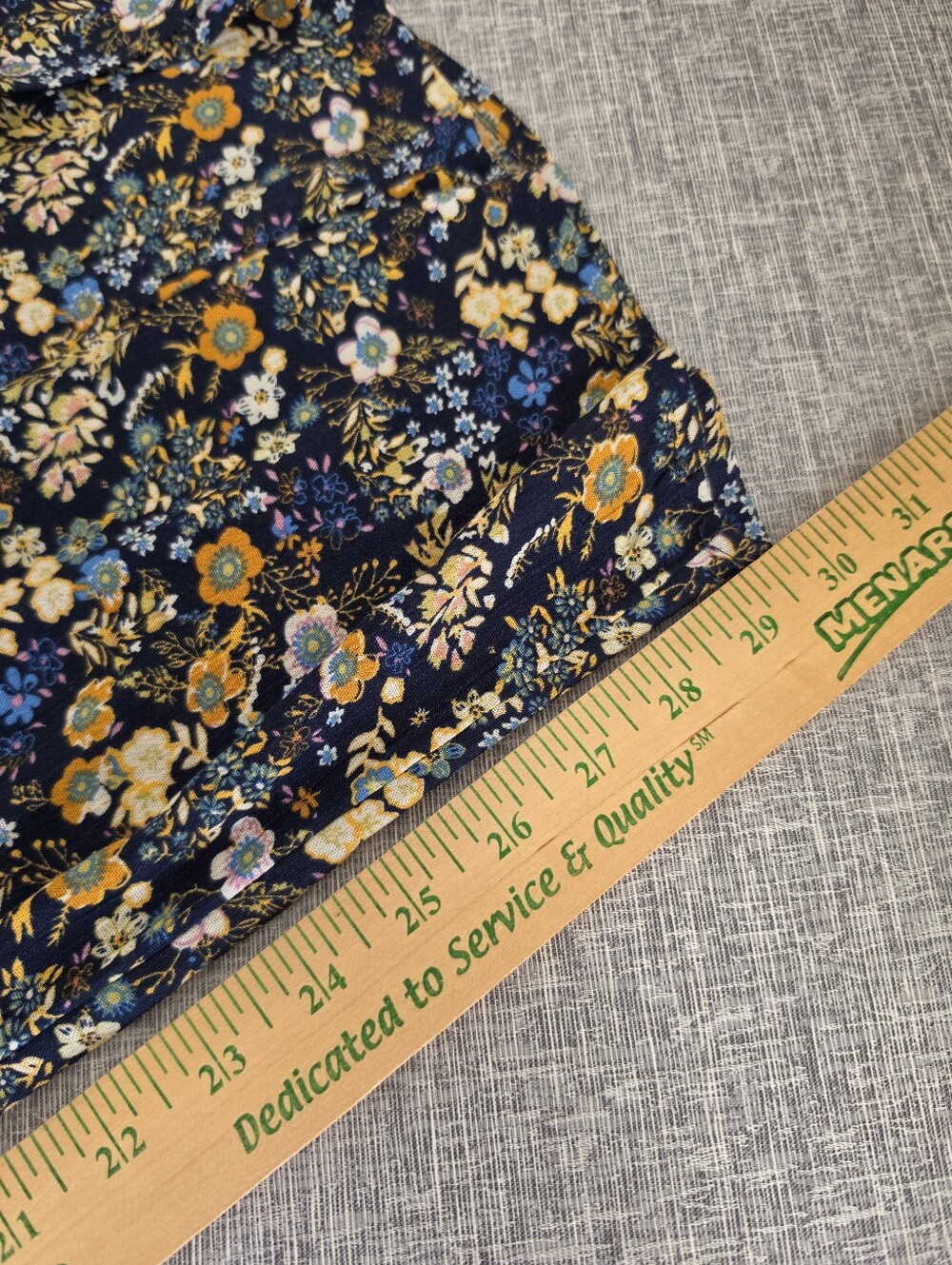 Maurices Navy Blue Yellow Floral Flowy Wide Leg Palazzo Pants Size Medium New - Picture 9 of 10